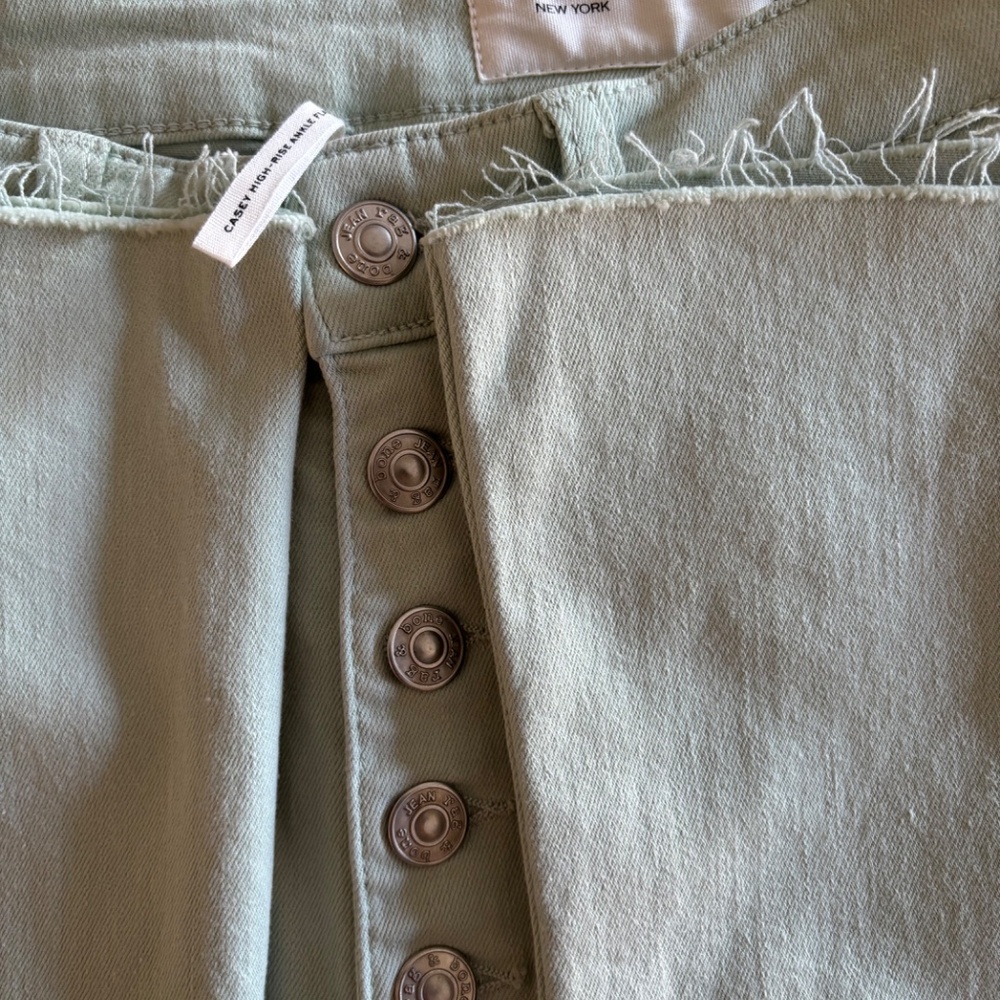 Rag & Bone W 27 Mint Color Casey High-Rise Ankle-Flare Pants/Jeans Raw Hem NWT - Picture 10 of 16